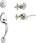 Polished Stainless Front Door Handle Set, Pack of 2 T99904