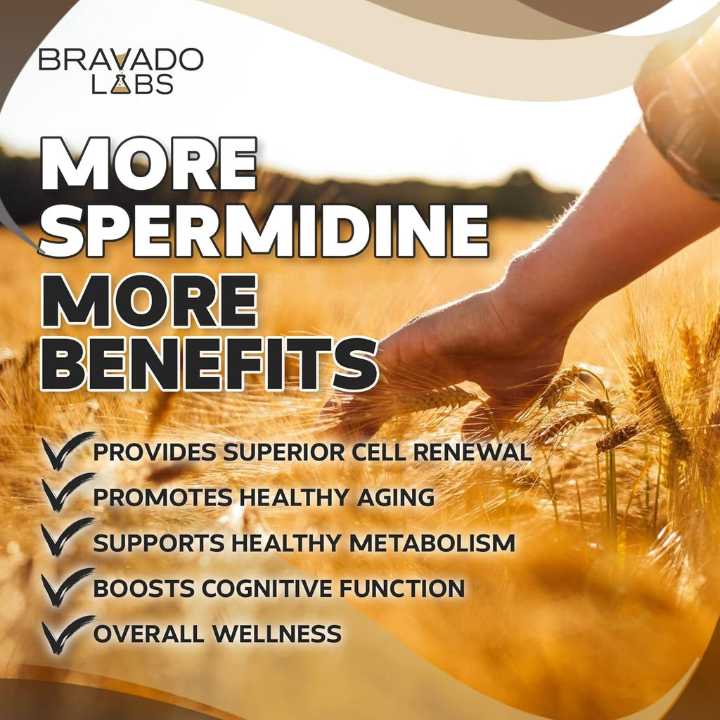Spermidine Supplement - Wheat Germ Extract with Thiamine - 60 ct W910