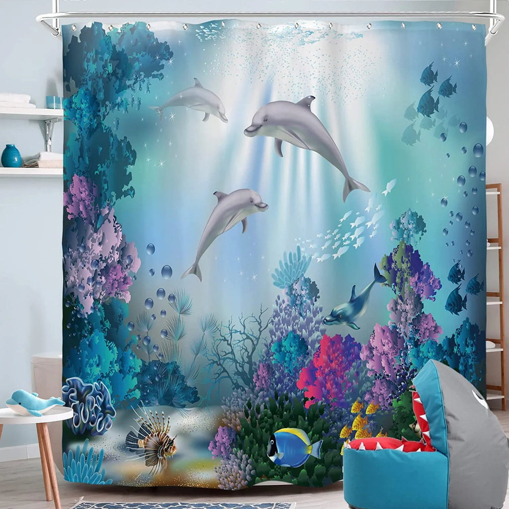 72x72 inch Dolphin Shower Curtain T4750