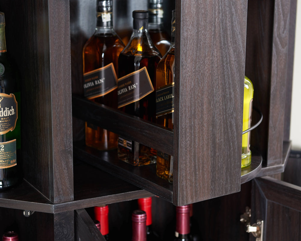 Black Corner Bar Cabinet F821929