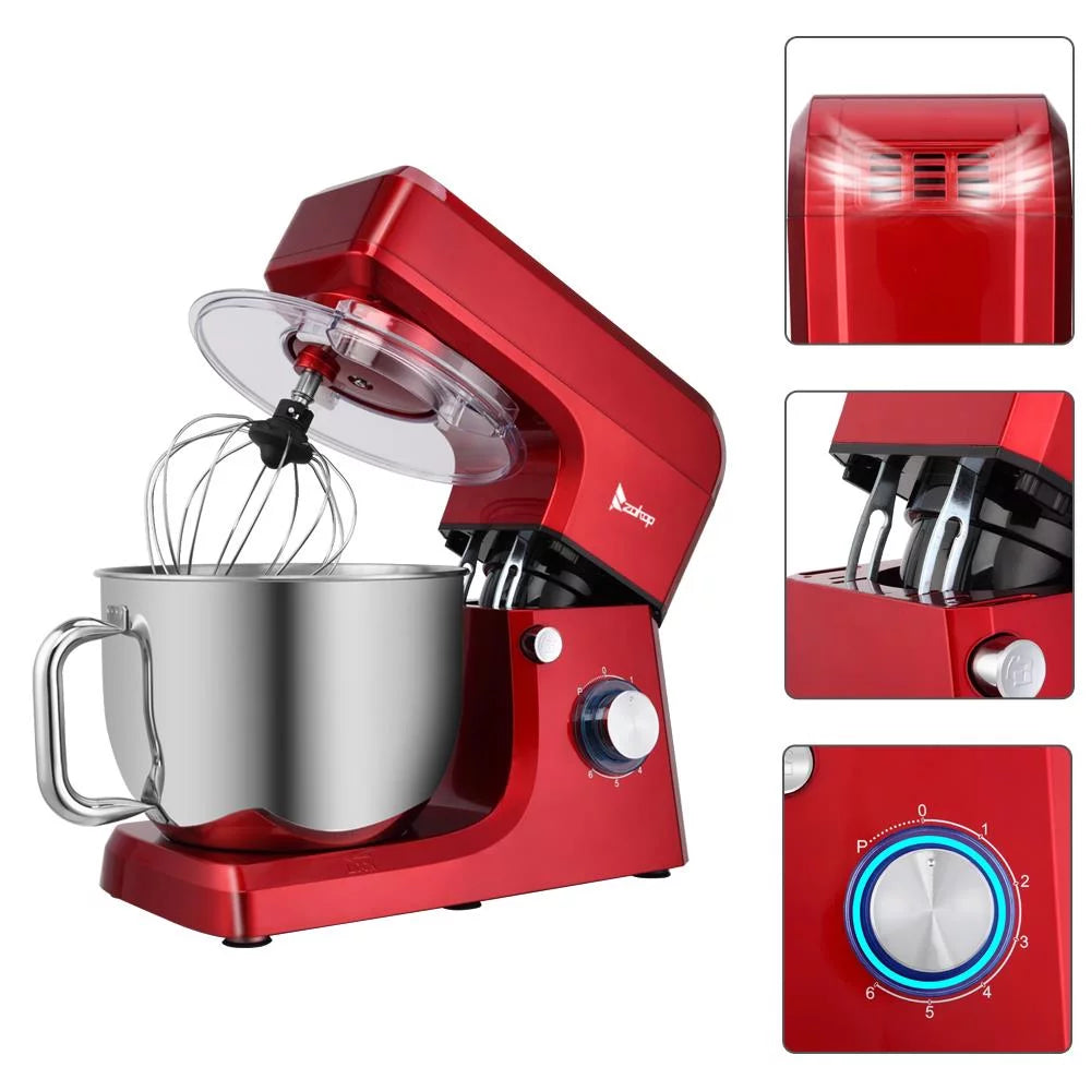 Red 7.5Quart Stainless Steel Bowl Electric Mixer N27764