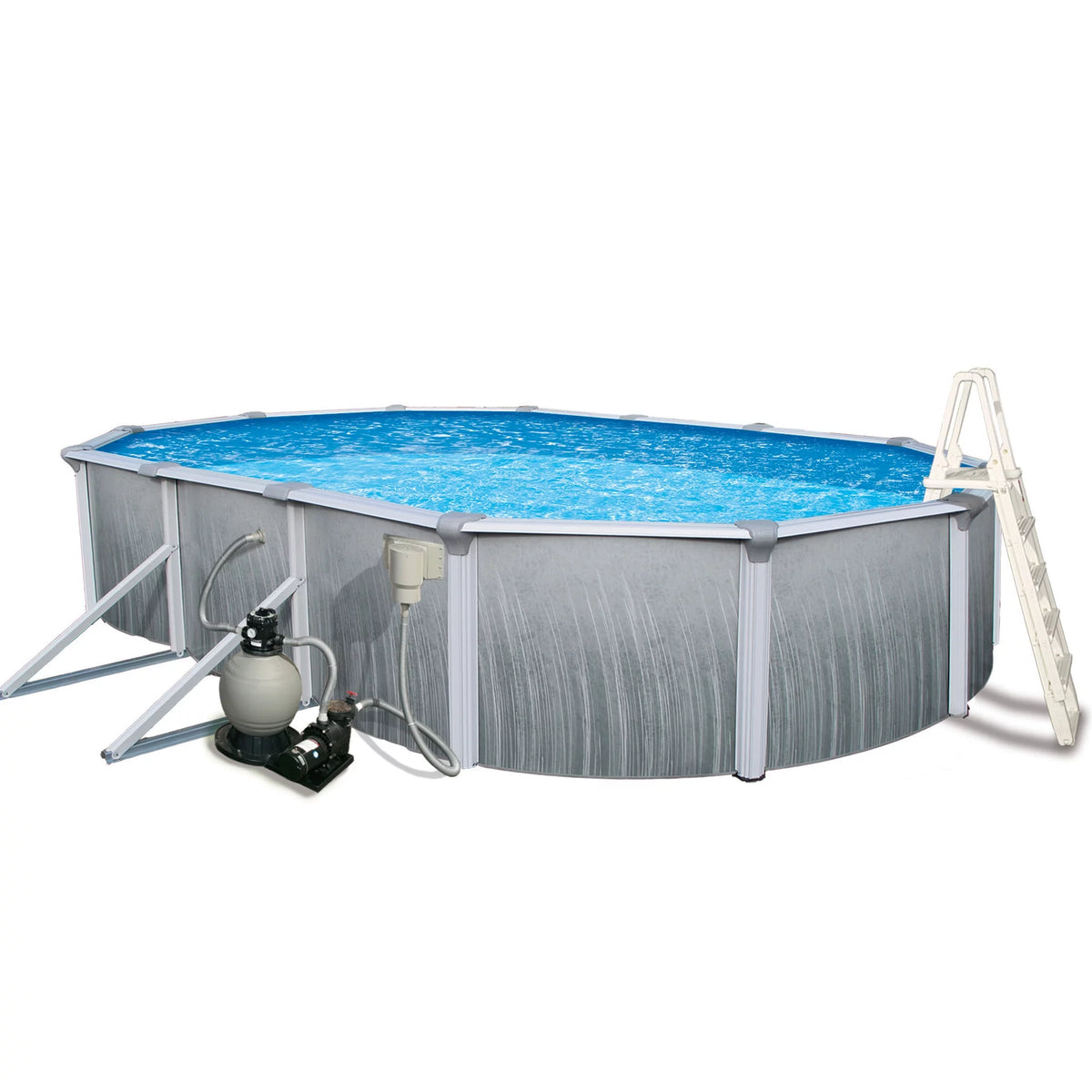 12-ft x 24-ft Oval 52-in Deep Metal Wall Swimming Pool G673439