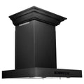 Black Stainless Steel Convertible Vent Wall Mount Range Hood E80096