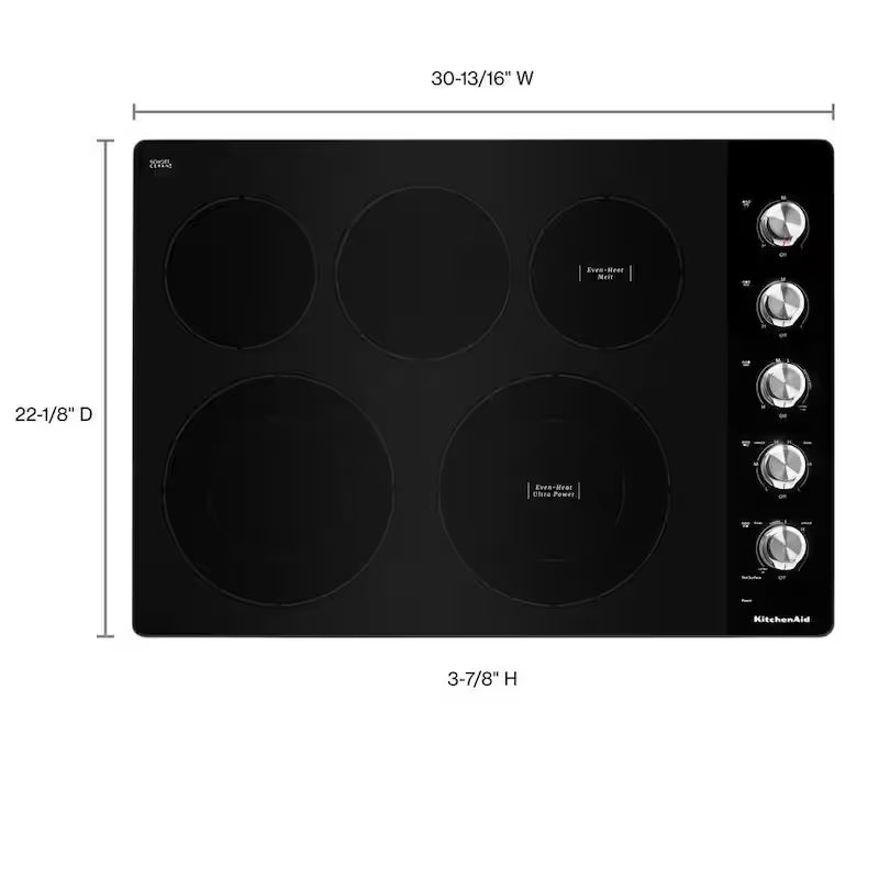 30 in. Electric Cooktop with 5 Elements S1684