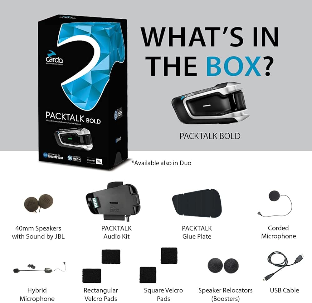 Black Single Pack Motorcycle Bluetooth Communication System Headset A57147