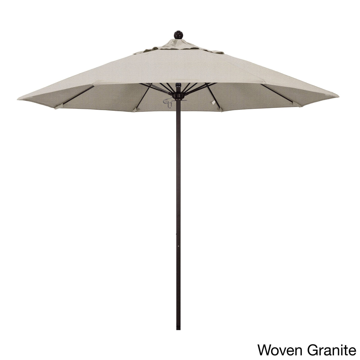 9& Fiberglass Market Umbrella Push Open Bronze/Olefin/White K615