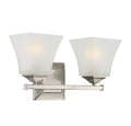2 Light Bath Bar, Satin Nickel K320