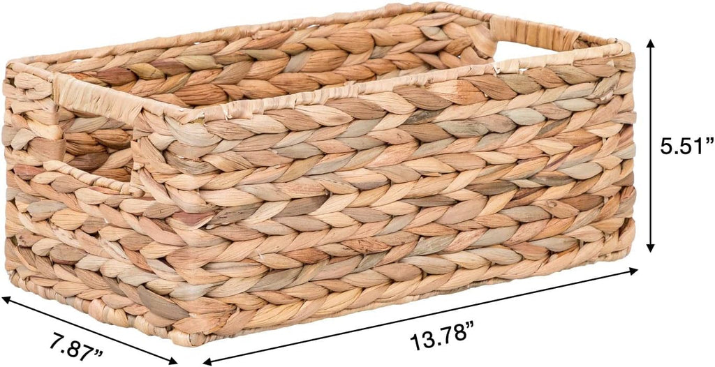 Woven Natural Water Hyacinth Organizational Basket Set of 3 Q960039