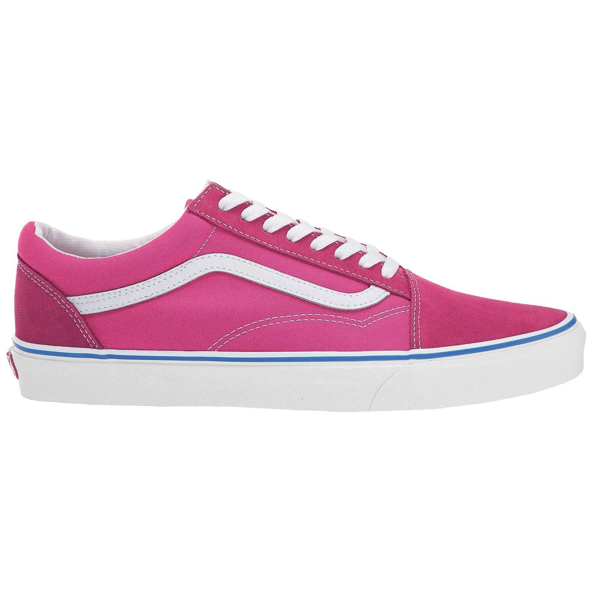 Carmine Rose True White Suede Canvas Old Skool Shoes P76030