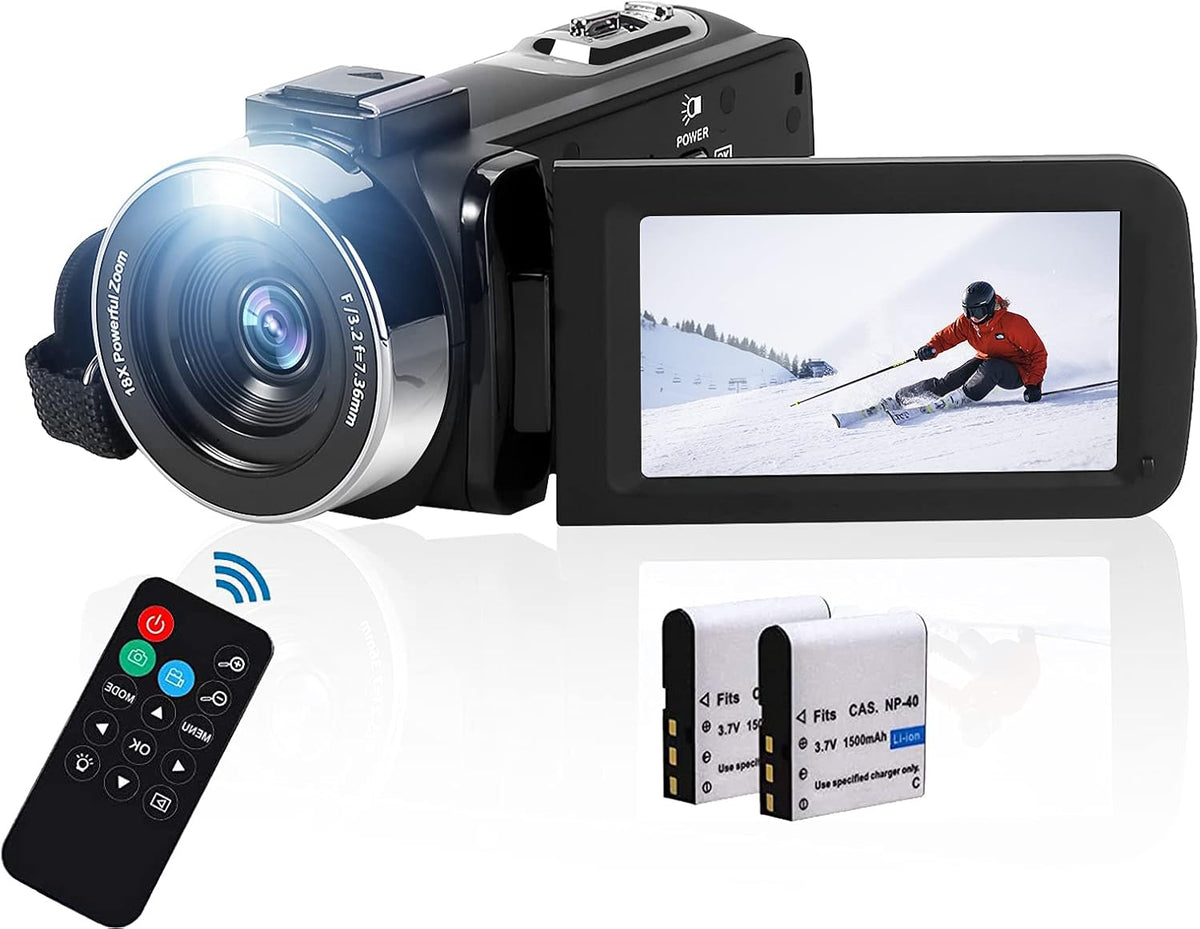 4K 60FPS Autofocus Digital Camera with WiFi, 32GB SD Card, 2 Batteries Z86888