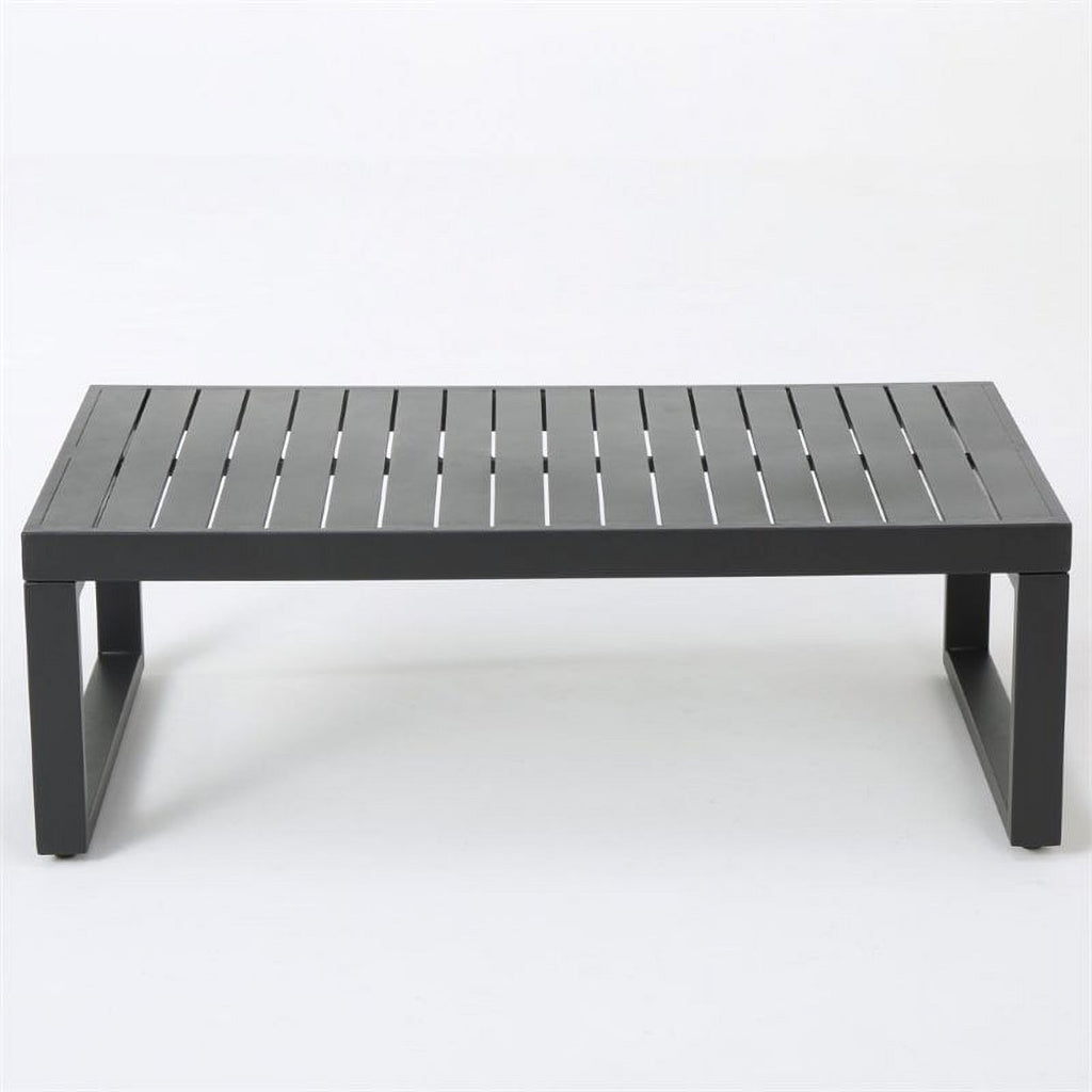 12-Piece Outdoor Aluminum Sectional Sofa Set in Black S226781