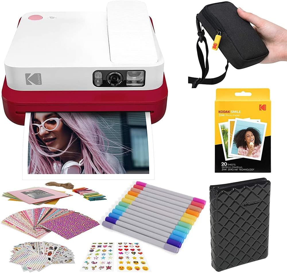 Digital Instant Camera for 3.5 x 4.25 Zink Photo Paper, 16MP (Blue) U226