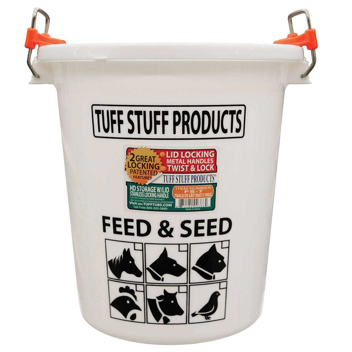 Feed & Seed Storage Drum with Lid W608648