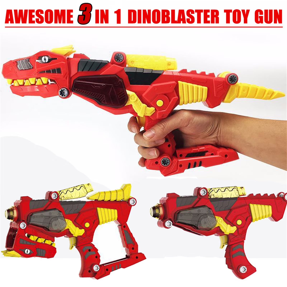 Transforming Dinosaur Toy 3 in 1 Lights Sound Q7769