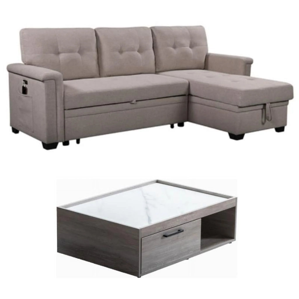 2-Piece Sleeper Sofa and Coffee Table Set I107521