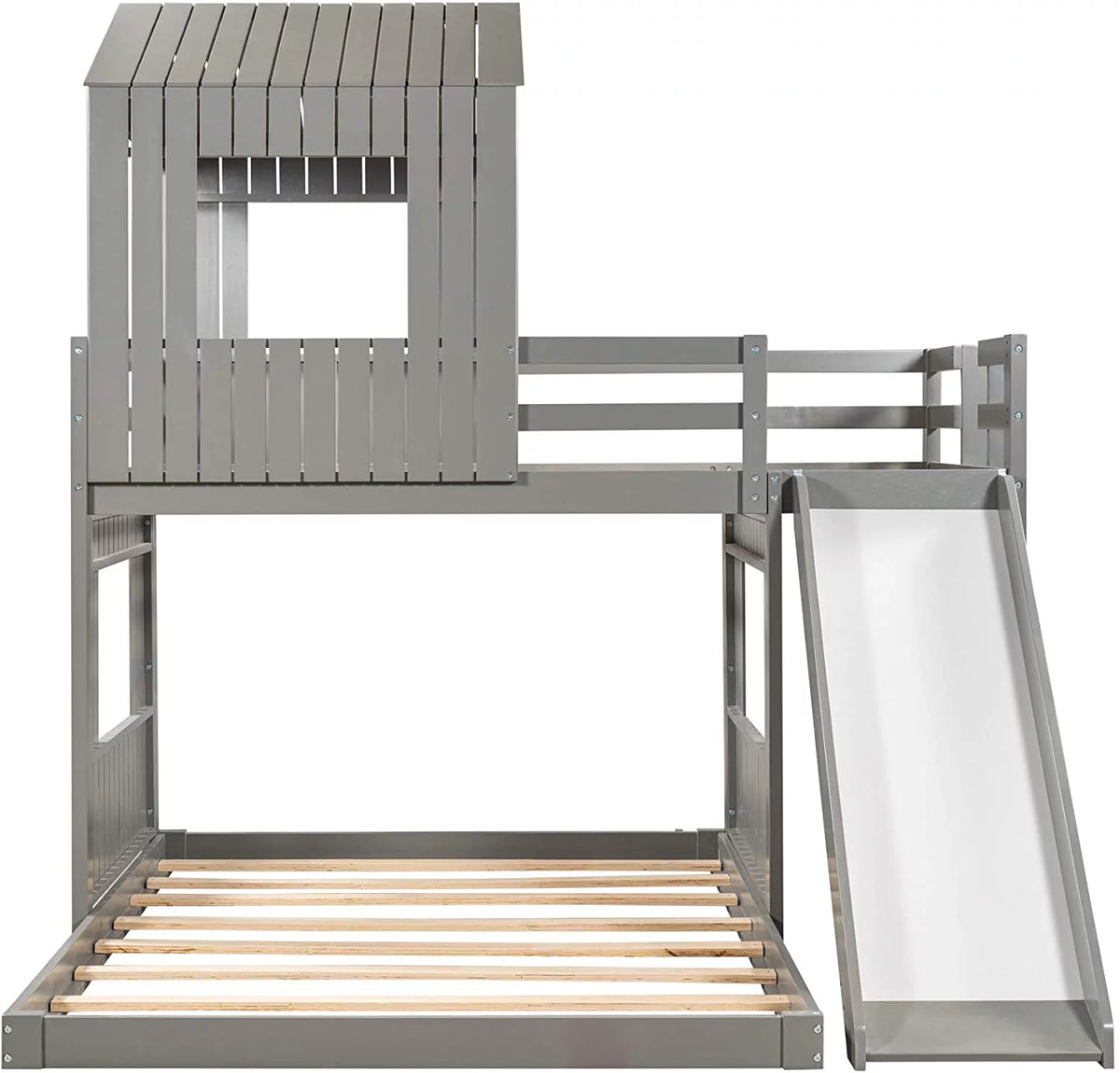 Pine Wood Twin-over-full Bunk Bed F1588
