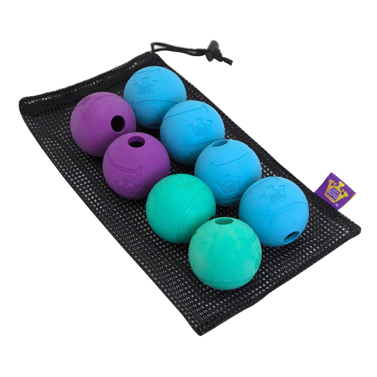 2.5 Durable Rubber Fetch Balls Dog Toy Q5514