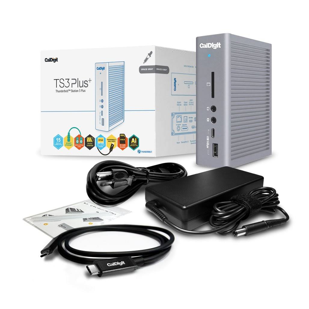 Thunderbolt Station 3 Plus Docking Station with 15 Ports and 0.7m Passive Cable, Space Gray L750