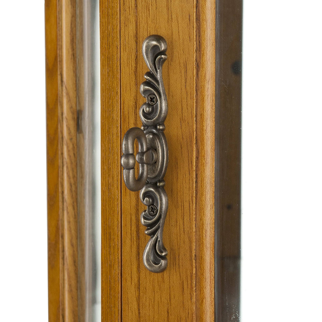 Oak Lighted Display Curio Cabinet V684260
