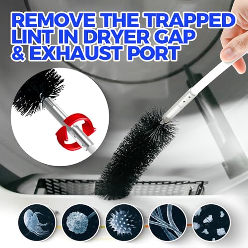 30 Feet Dryer Vent Cleaner Kit Flexible Lint Brush H79088
