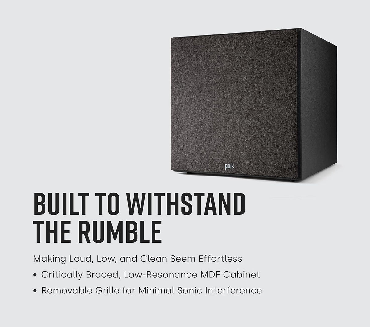 Powered Sub with 12 Dynamic Balanced Woofer & 100W Amplifier, Midnight Black S142