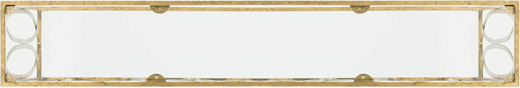 Gold Foil and Glass Console Table J138