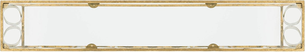 Gold Foil and Glass Console Table J138
