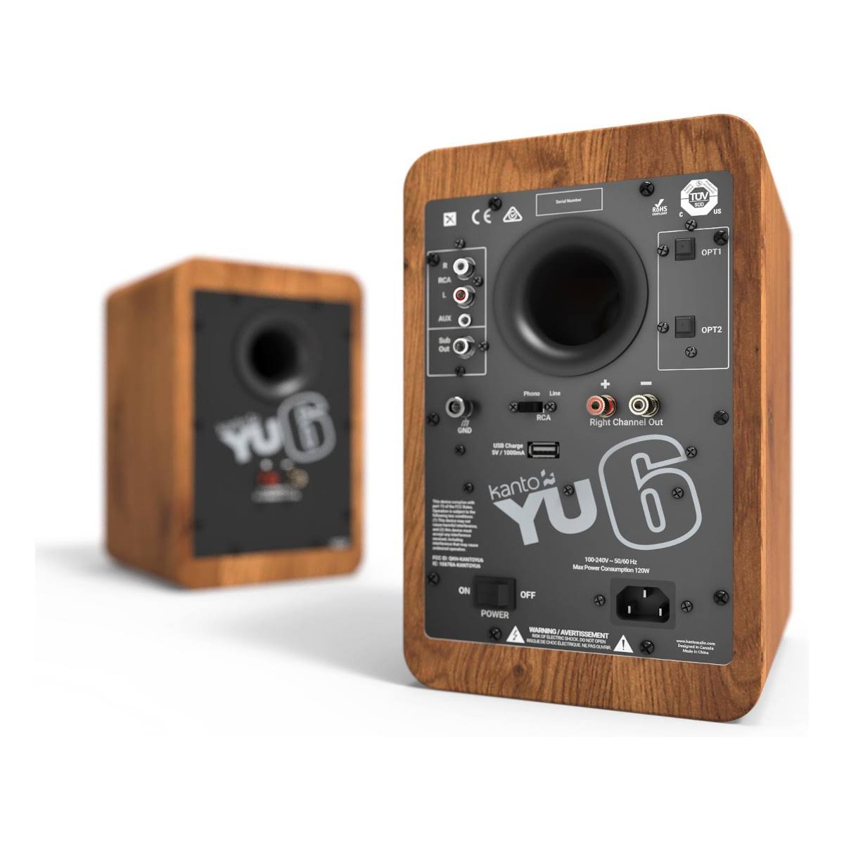 Powered Bookshelf Speakers with Bluetooth and Desktop Stands F7598