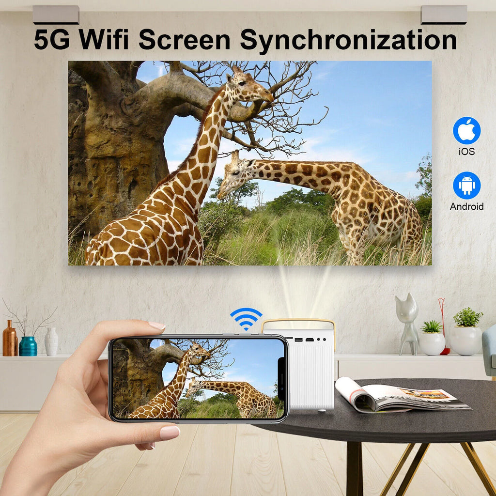 1080P WiFi Bluetooth Portable Projector R424264
