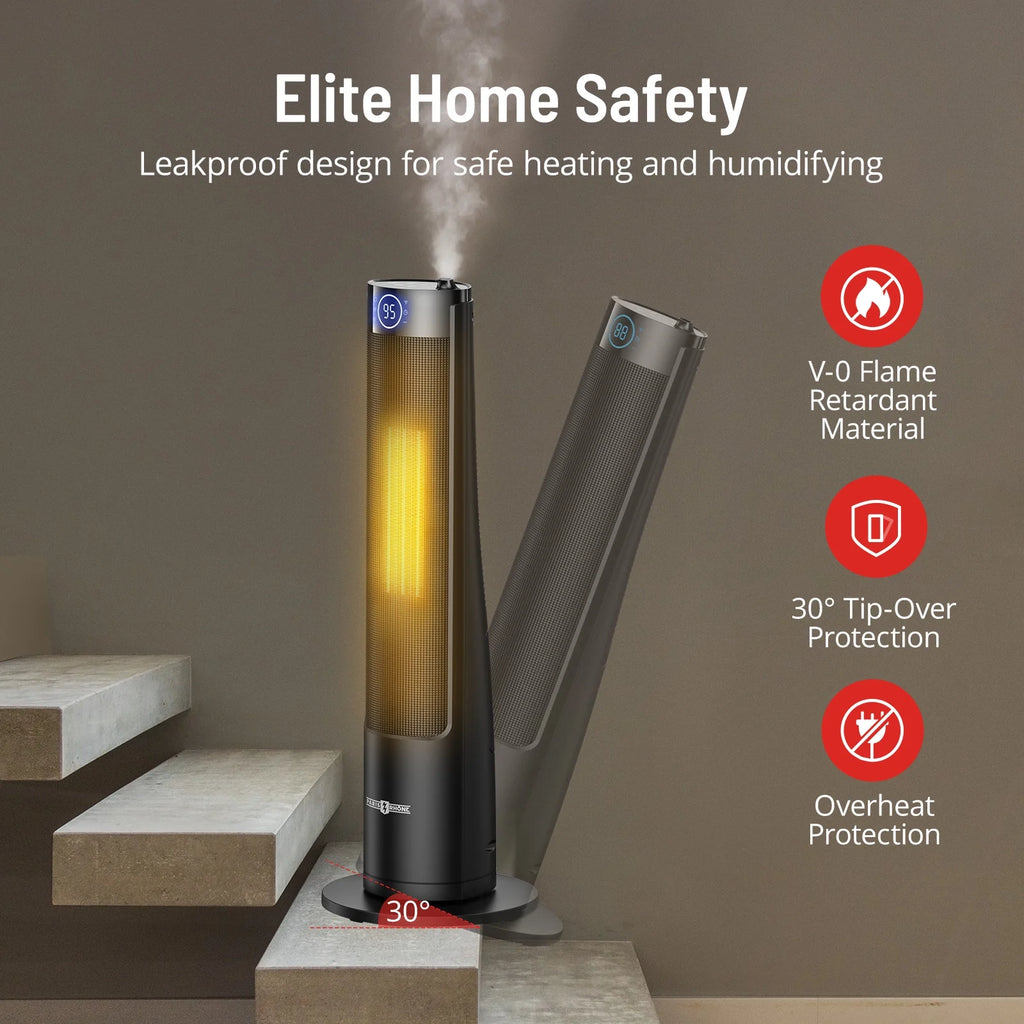 2-in-1 Tower Space Heater Humidifier with Thermostat X639975