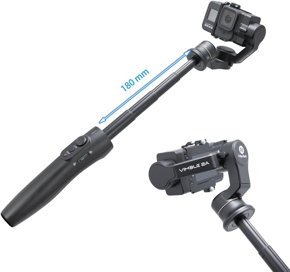 3-Axis Gimbal Stabilizer Telescoping Handheld for Action Camera with Mini Tripod N13019