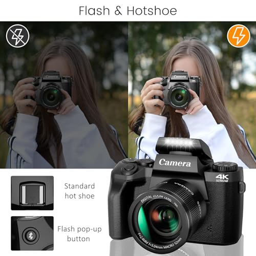 4K 64MP WiFi Touch Screen Digital Camera - Black B57413