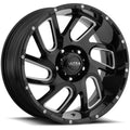 17x9 5x127 +10mm Black/Milled Wheel Rim E8780