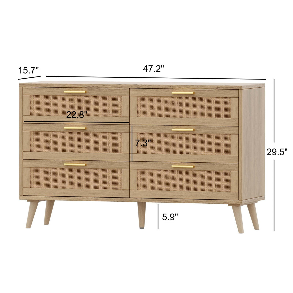 6 Drawer Double Dresser Chest Y963874