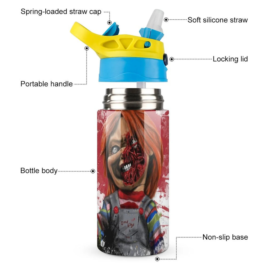 Insulated Stainless Steel Water Bottle With Straw K463