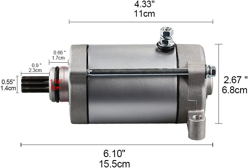 Starter Compatible with Yamaha Grizzly 660 Kodiak 400 Rhino 660 2001-2007 Pack of 2 U6079