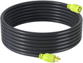 4 Prong 30 Amp Generator Extension Cord, NEMA L14-30P/L14-30R 10 Gauge SJTW, Twist Lock Plug, 125/250V, 30Amp 7500W, 25FT, Pack of 2 A9913