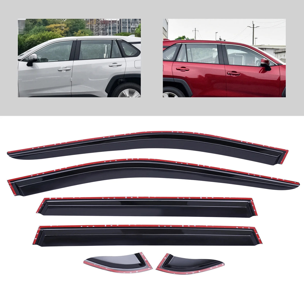 2019-2022 Toyota RAV4 Window Wind Deflector Door Visor Rain Guard T9556