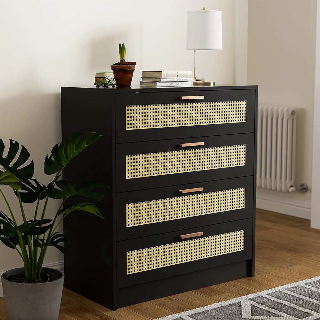 White 4 Drawer Wood Dresser W566128
