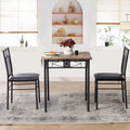 3-Piece Dining Table Set with 2 Black Chairs V724