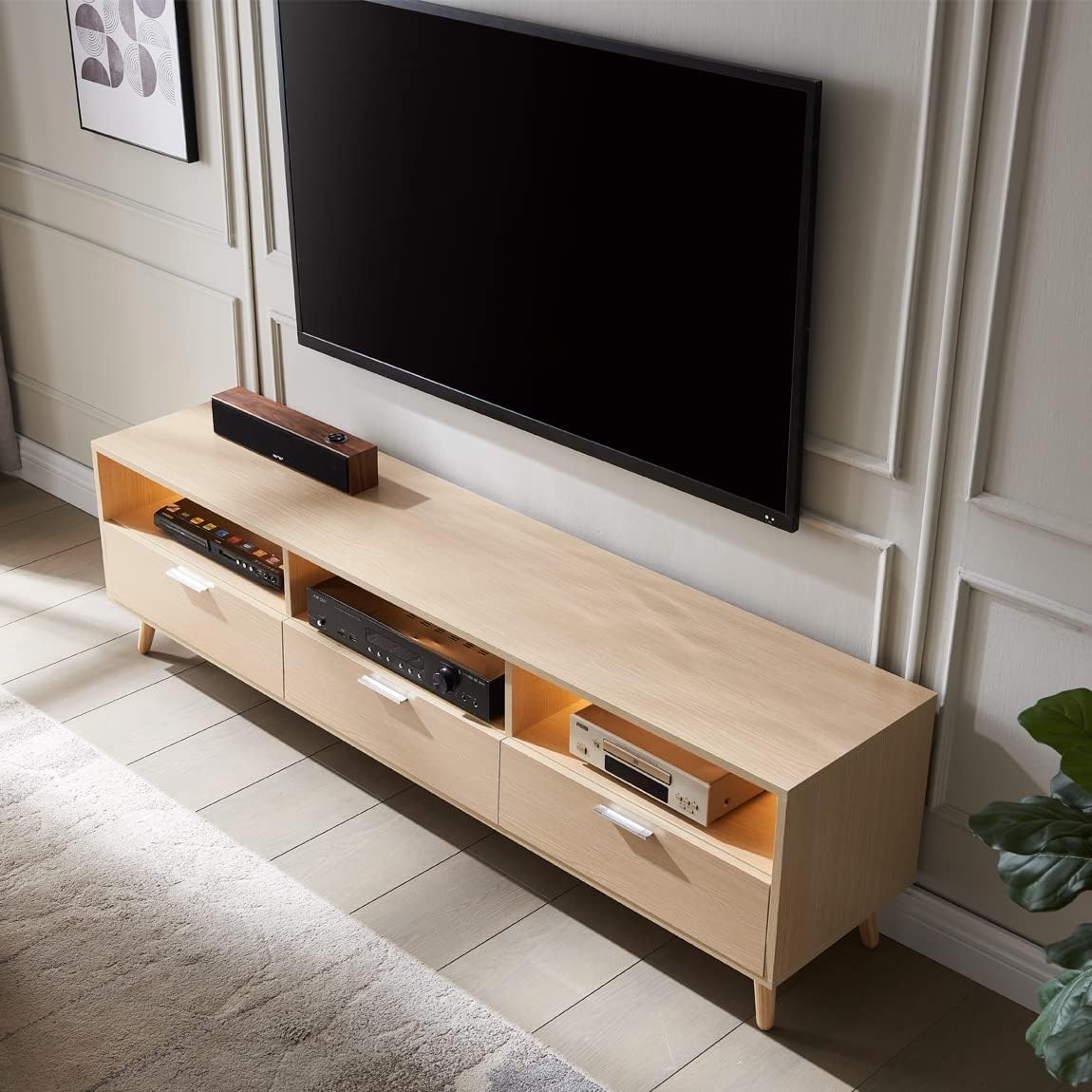 LED TV Cabinet TV Stand, 63 inch, Wood Color L51720