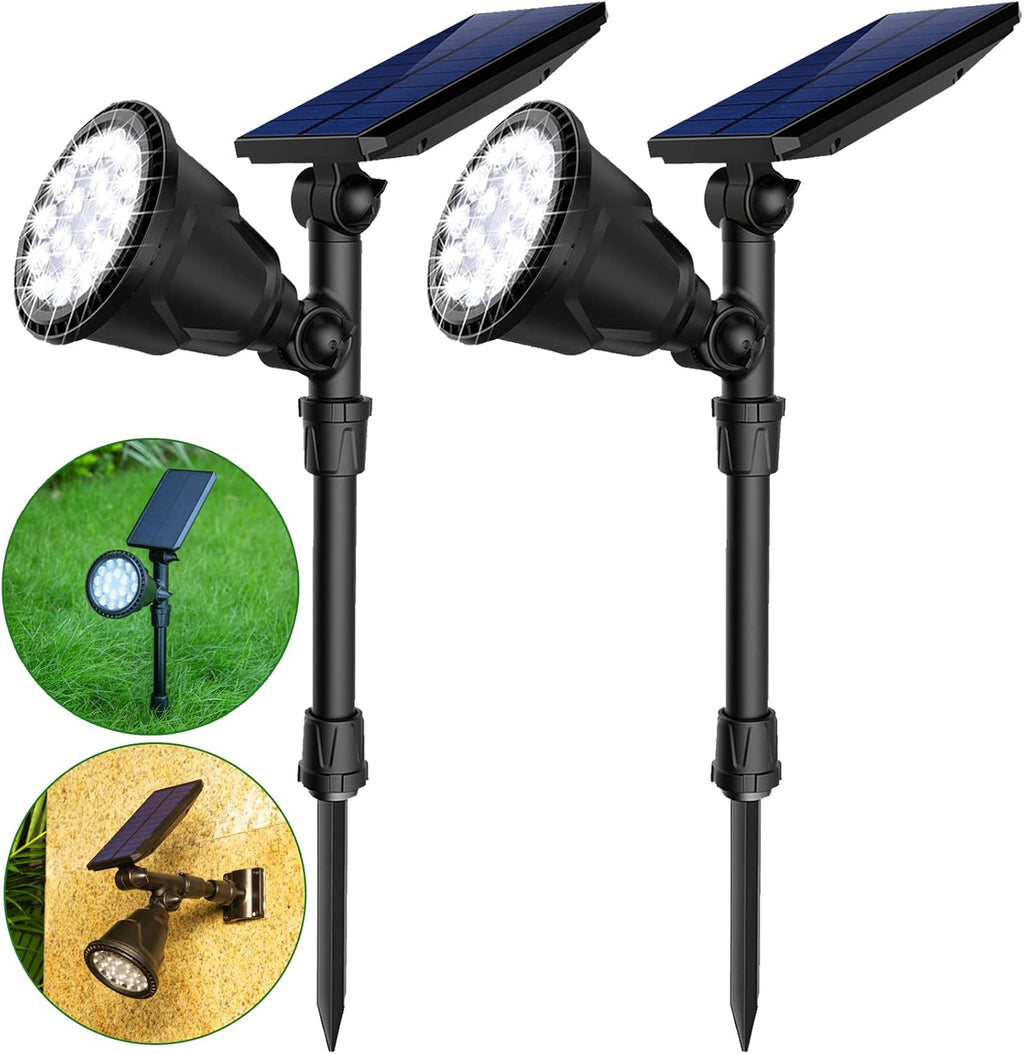 Waterproof Solar Powered Landscape Spotlights Warm White 4 Pack N5189