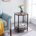 White Marble 2-Tier Square Side End Table with Storage Shelf X33120