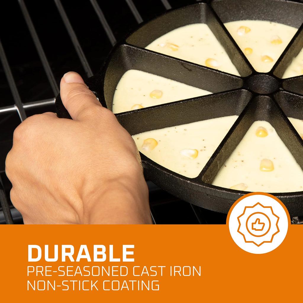 Black Cast Iron Non-Stick Biscuit & Muffin Pan R966