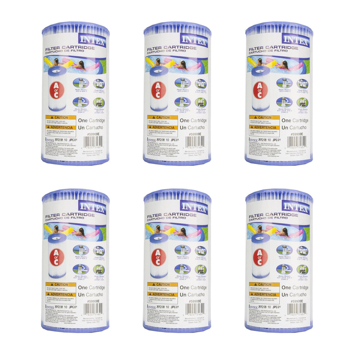 Pool Filter Pump Cartridge 6 Pack S8190