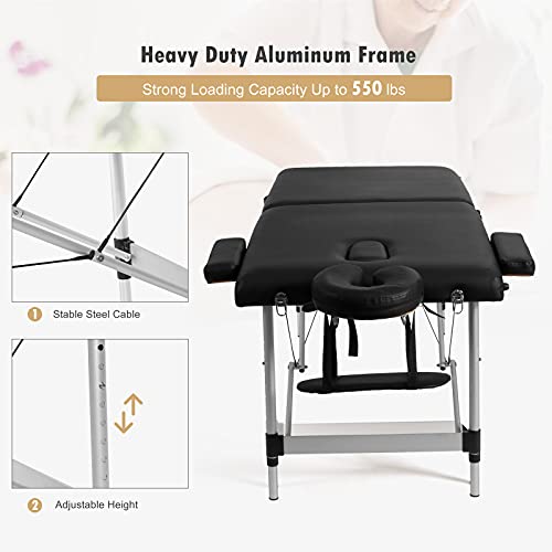 84" Portable Folding Massage Bed with Carry Case Z771595