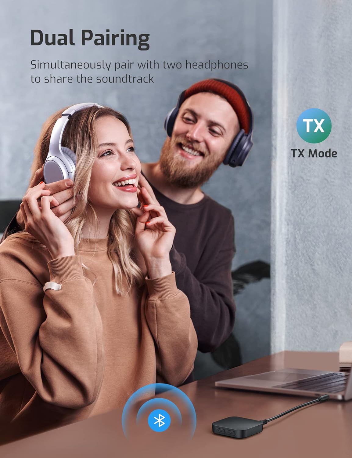 Bluetooth 5.0 Transmitter and Receiver Wireless 3.5mm Audio Adapter S902