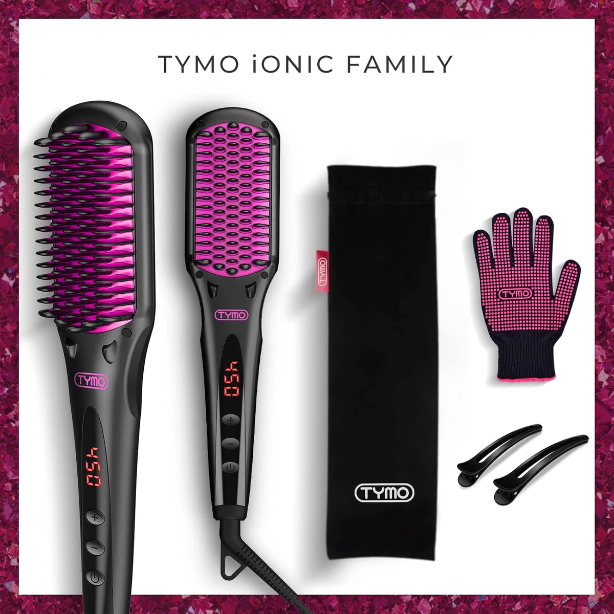 Ionic Hair Straightener Brush with 16 Heat Levels O671965