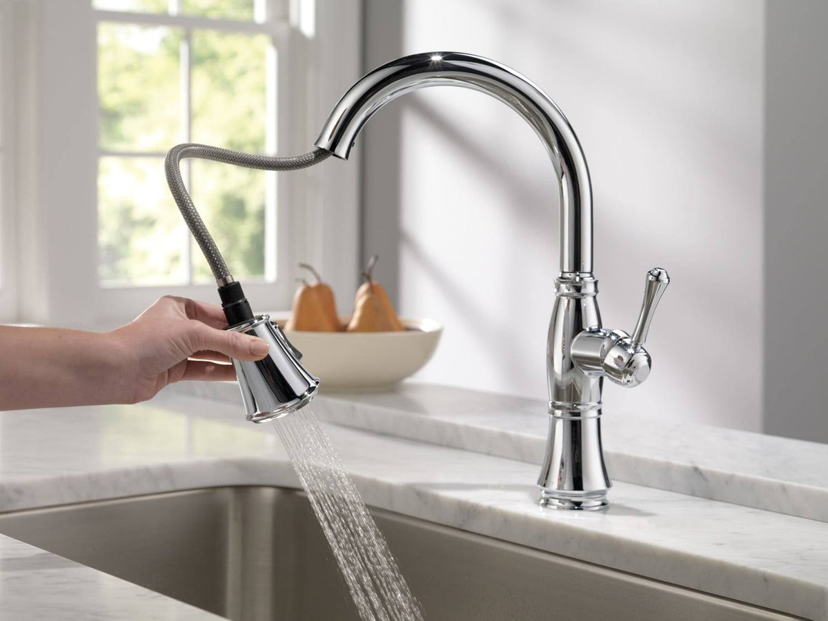 Chrome Single Handle Pull Down Kitchen Faucet O3126