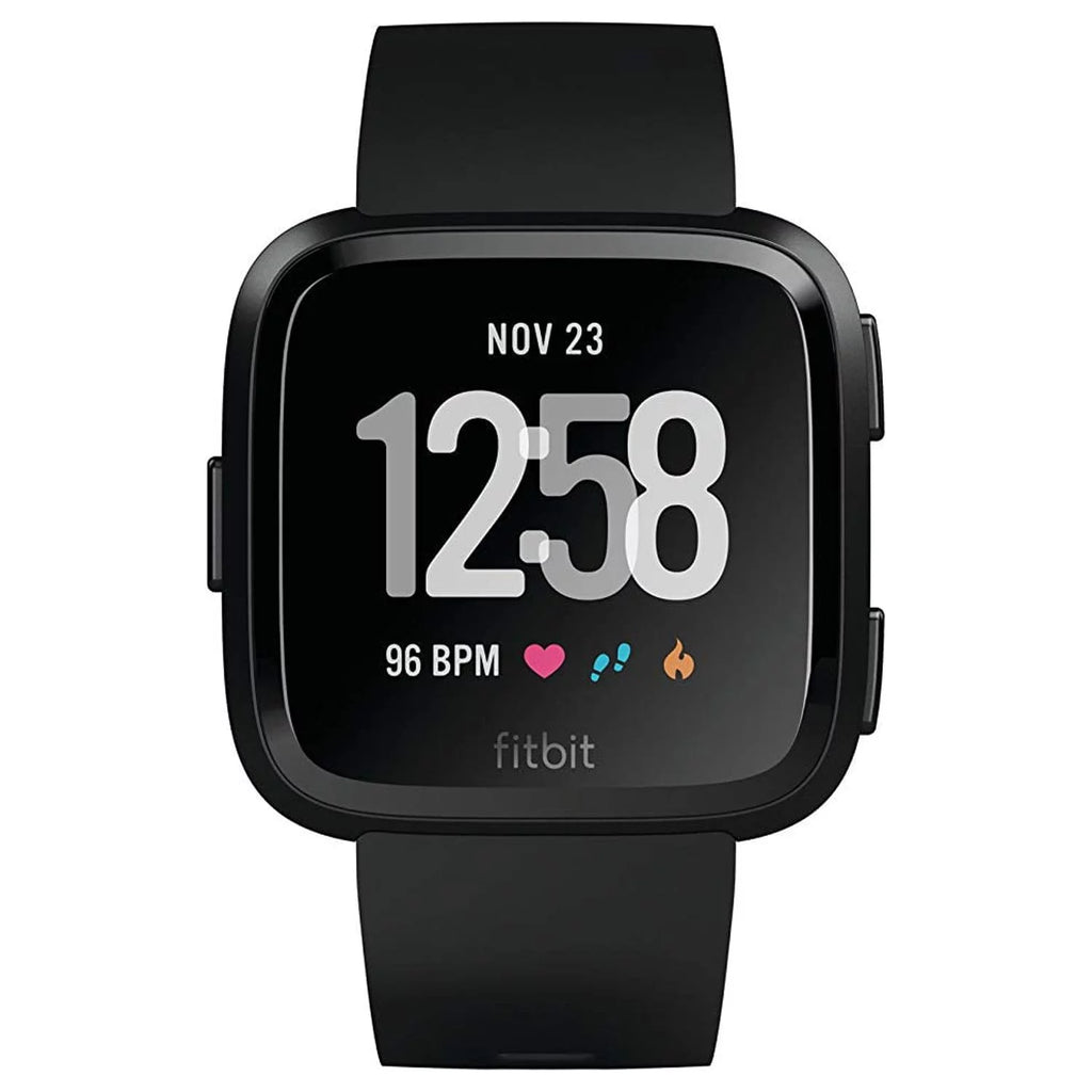 Black Refurbished Fitbit Versa Smart Watch with Heart Rate Monitor V5374